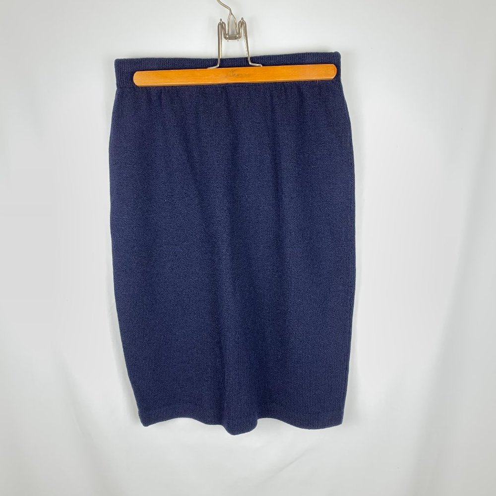 St. John Collection Marie Navy Blue Pencil Skirt 6